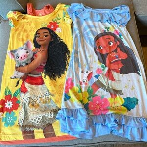 Disney Moana nightgowns size 9/10